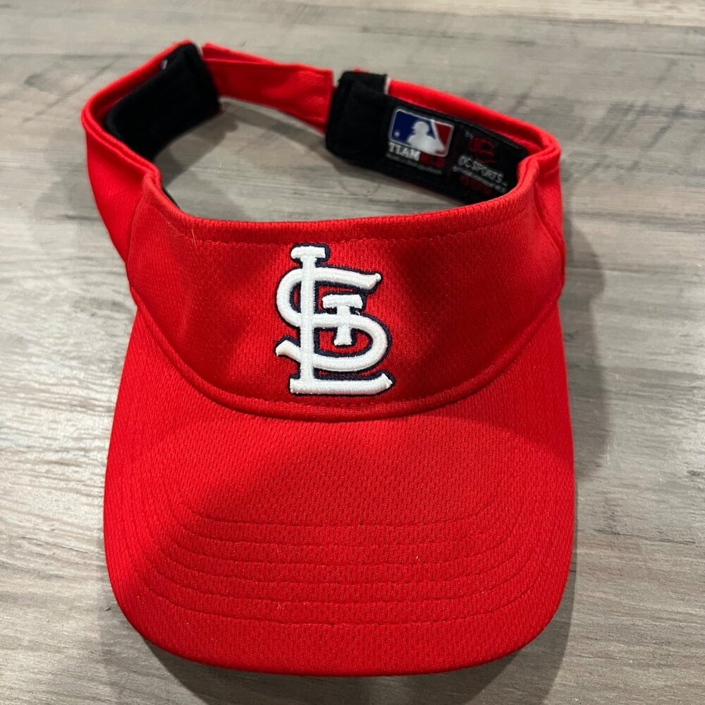 Authentic St Louis Cardinals Red Team MLB Adjustable Visor Cap Sports Fan Headwe